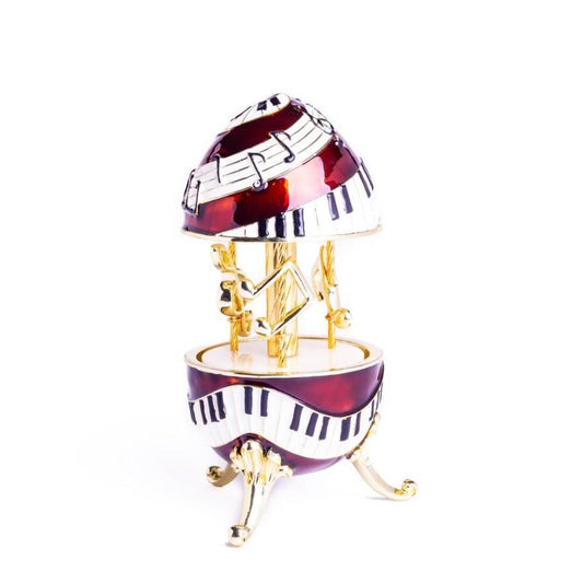 Piano Musical Carousel with Music Clef and Notes