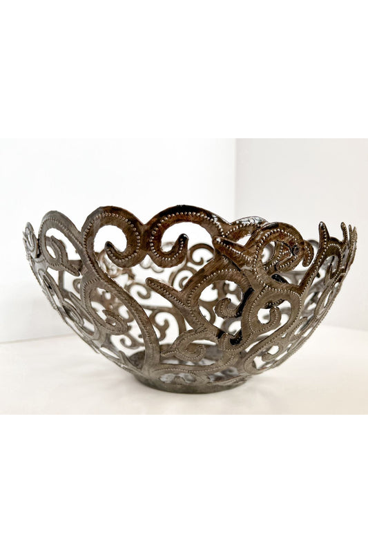 Metal Art Scroll Bowl