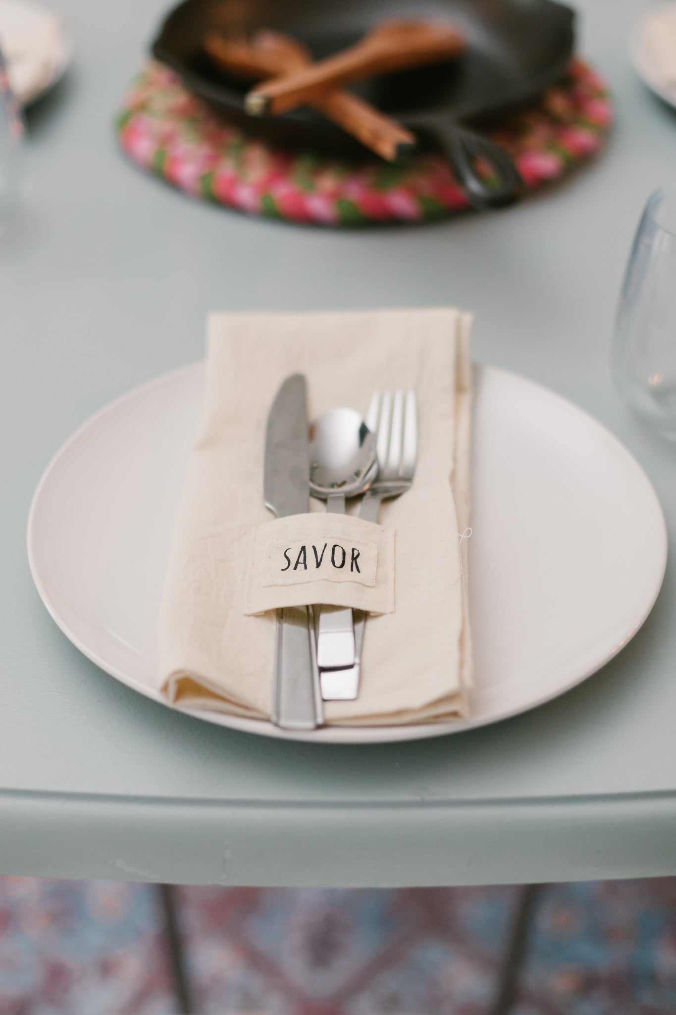 Locally-Made Cotton Napkins with Word Tags – Perfect for Gatherings & Holidays