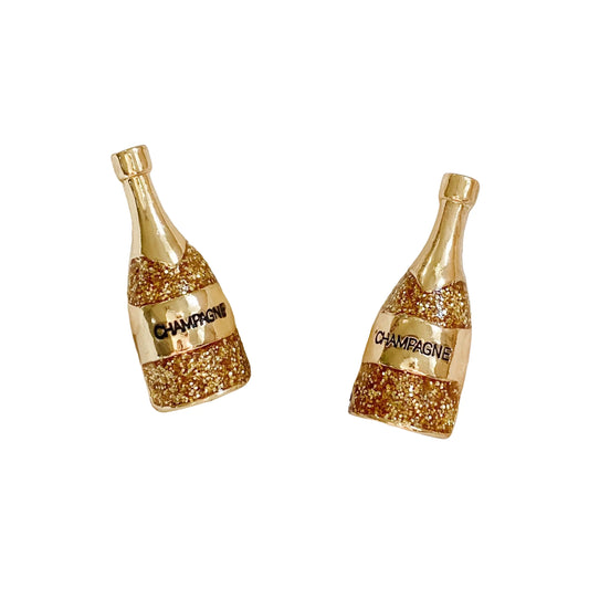 Festive Champagne Bottle Earrings