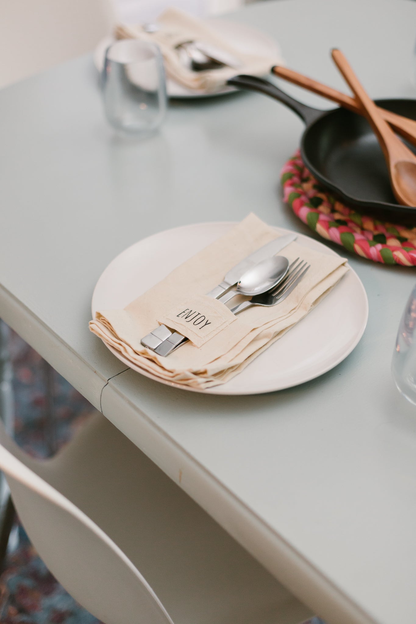 Locally-Made Cotton Napkins with Word Tags – Perfect for Gatherings & Holidays