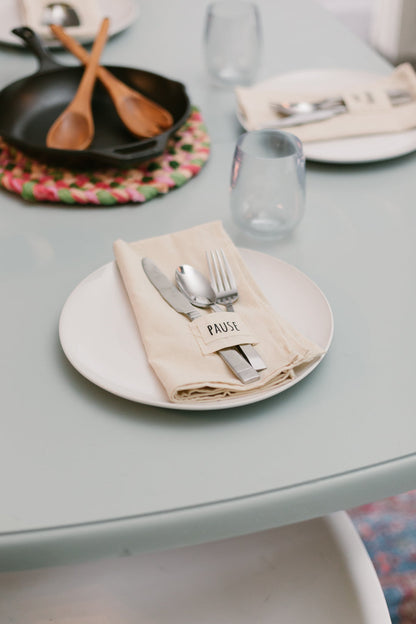 Locally-Made Cotton Napkins with Word Tags – Perfect for Gatherings & Holidays